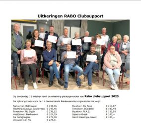 Gift van Rabo Clubsupport